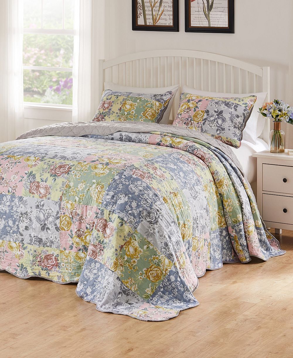 Комплект покрывал Greenland Home Fashions Emma Floral Print 3-Pc. King