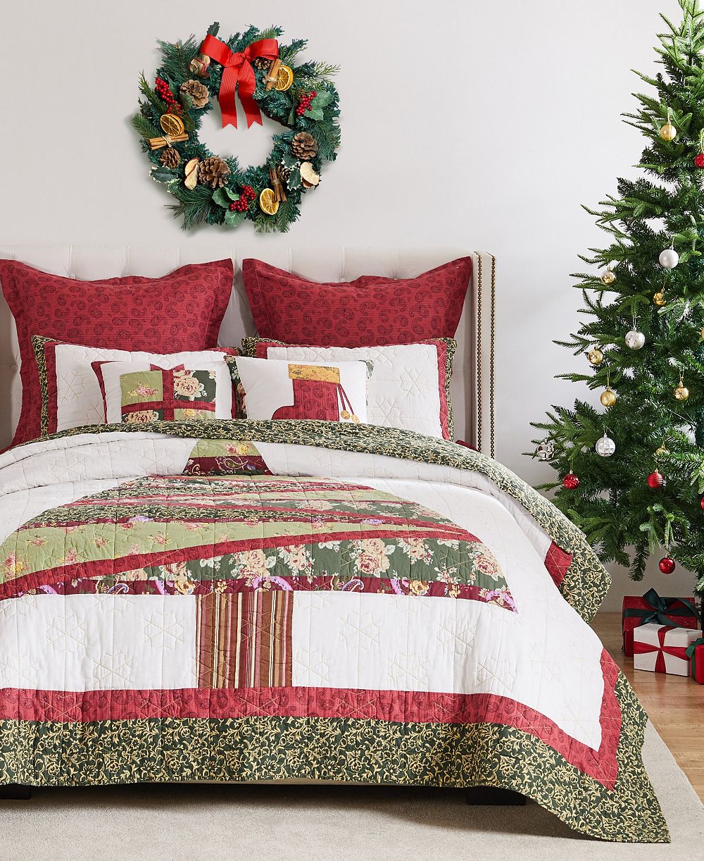 Greenland Home Fashions рождественский комплект покрывала, Twin/Twin XL