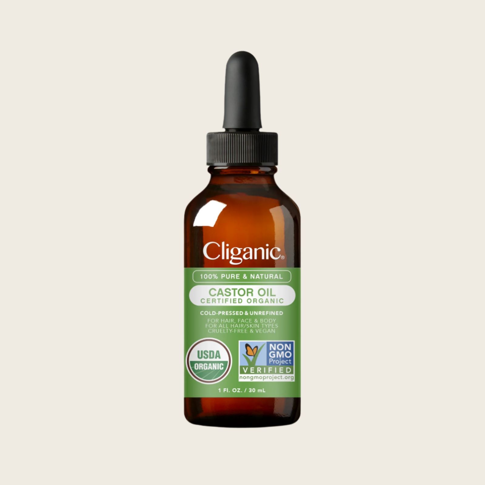 Cliganic Органическое касторовое масло (1 Oz)