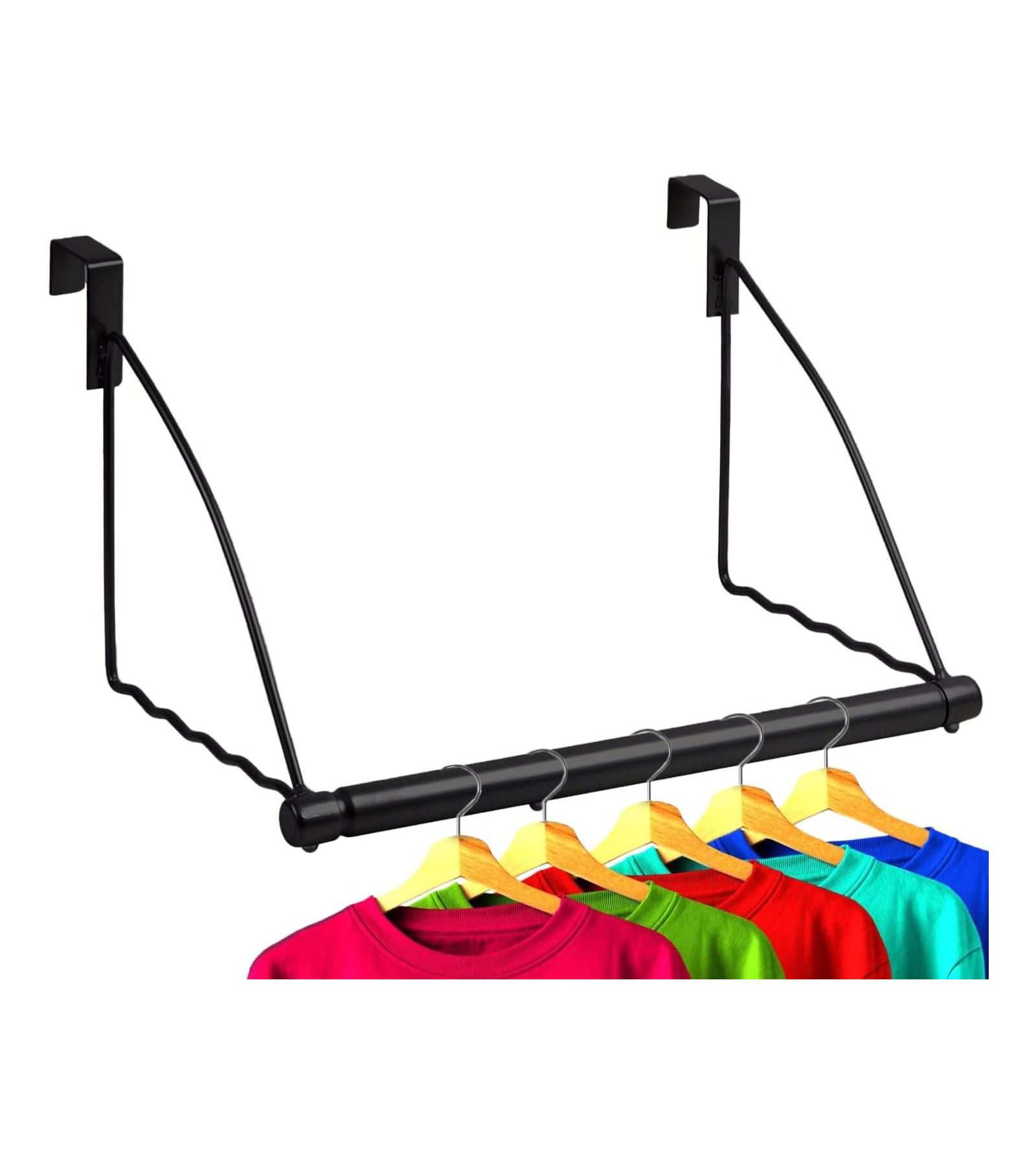 Florida Brands Over The Door Hanger Expandable Rod for Clothes, Towels.
