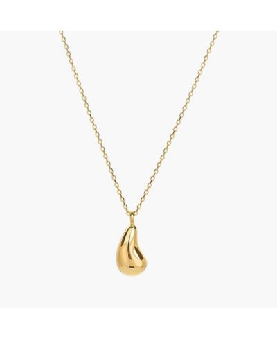 Sterling Silver 18k Gold Plated Jacqueline Teardrop Necklace Minimal