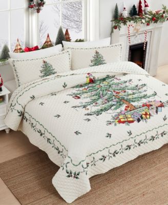 Spode Christmas Tree реверсивный комплект стеганых одеял 3 шт., King