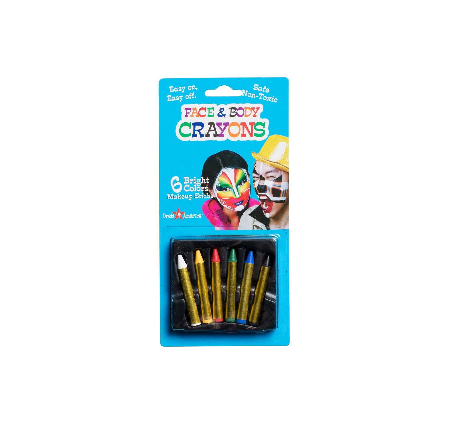 6 Face Paint Crayons - Blister Pack
