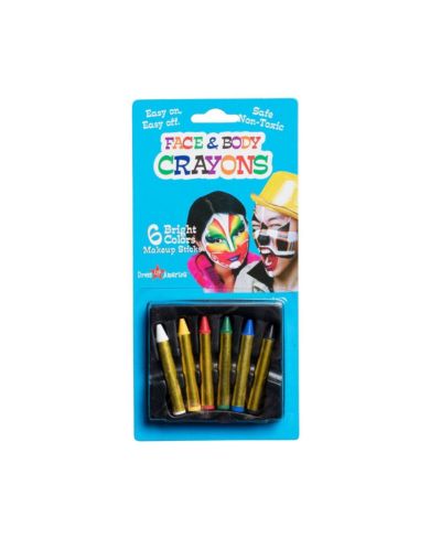 Набор восковых мелков для грима на лице Dress Up America Kids 6 Face Paint