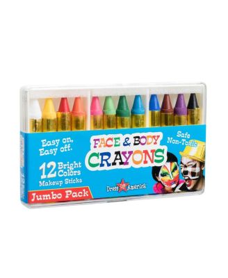 12 Face Paint Crayons Set