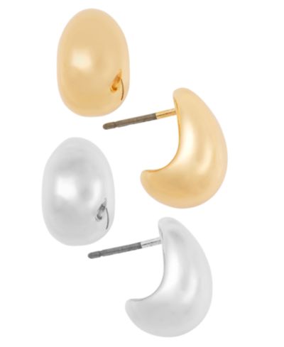 Серьги-гвоздики On 34th Two-Tone 2-Pc. Set Puffy Teardrop
