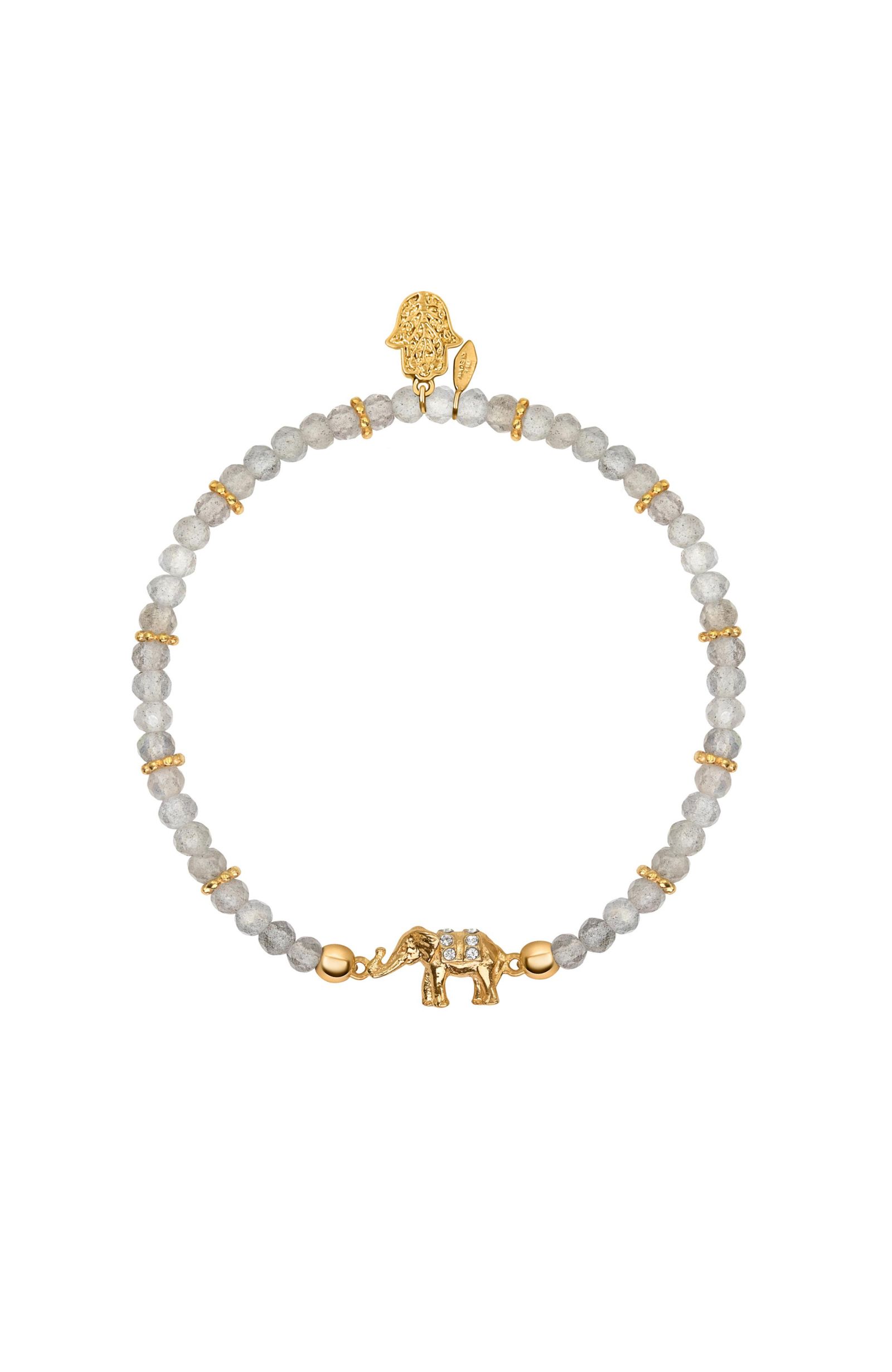Mind Nourisher - Labradorite Elephant Charm Bracelet