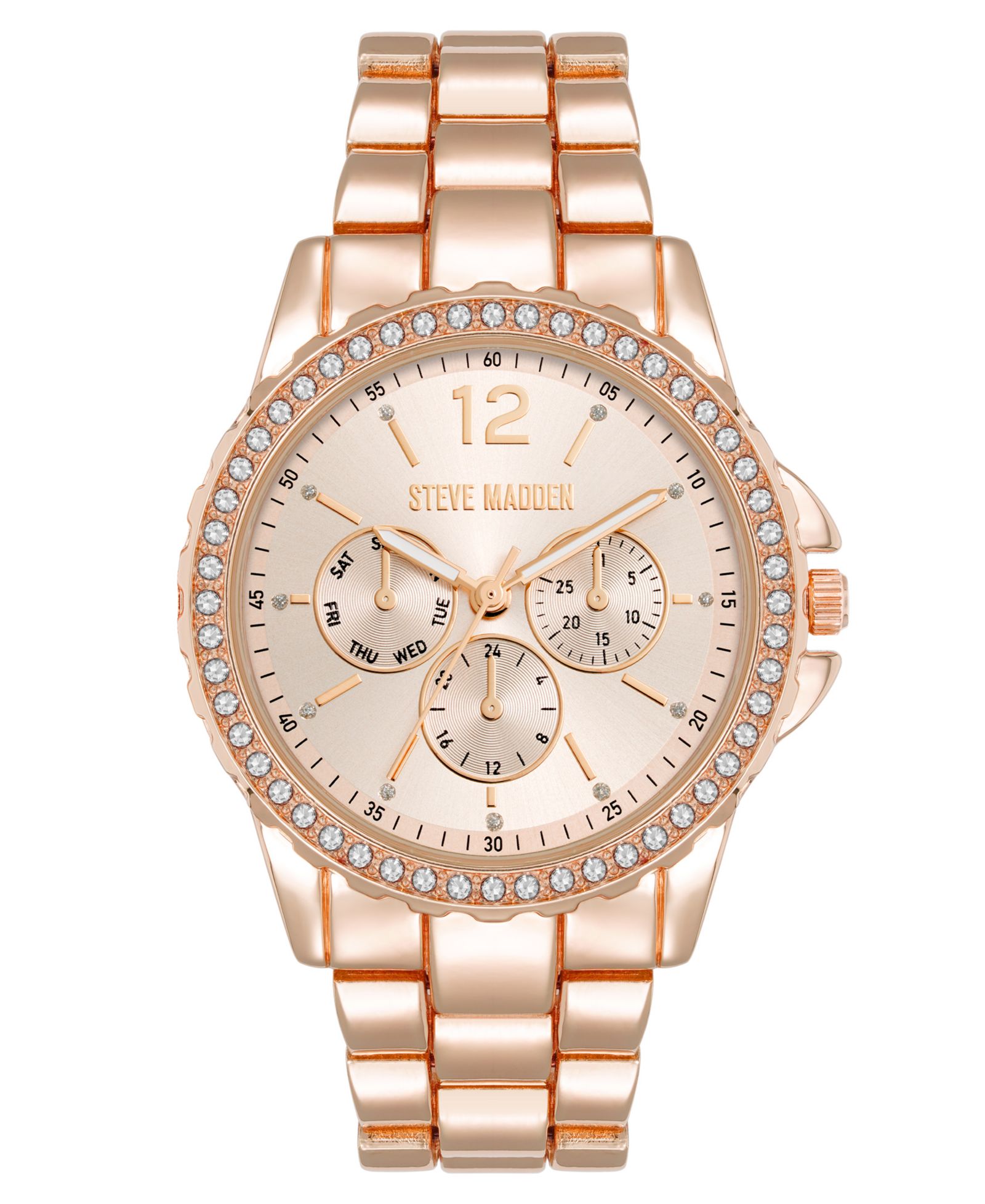 Steve Madden Женские наручные часы Modern Rose Gold-Tone, 38mm