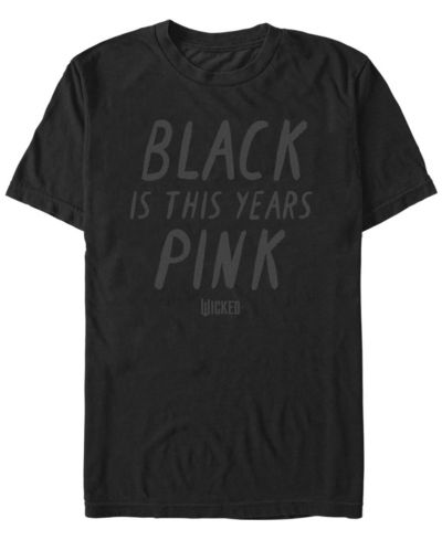 Fifth Sun Men's Black is Pink Short Sleeve T-Shirt
