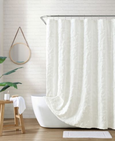 Peri Home хлопковая штора для душа Chenille Laurel, 72" x 72"
