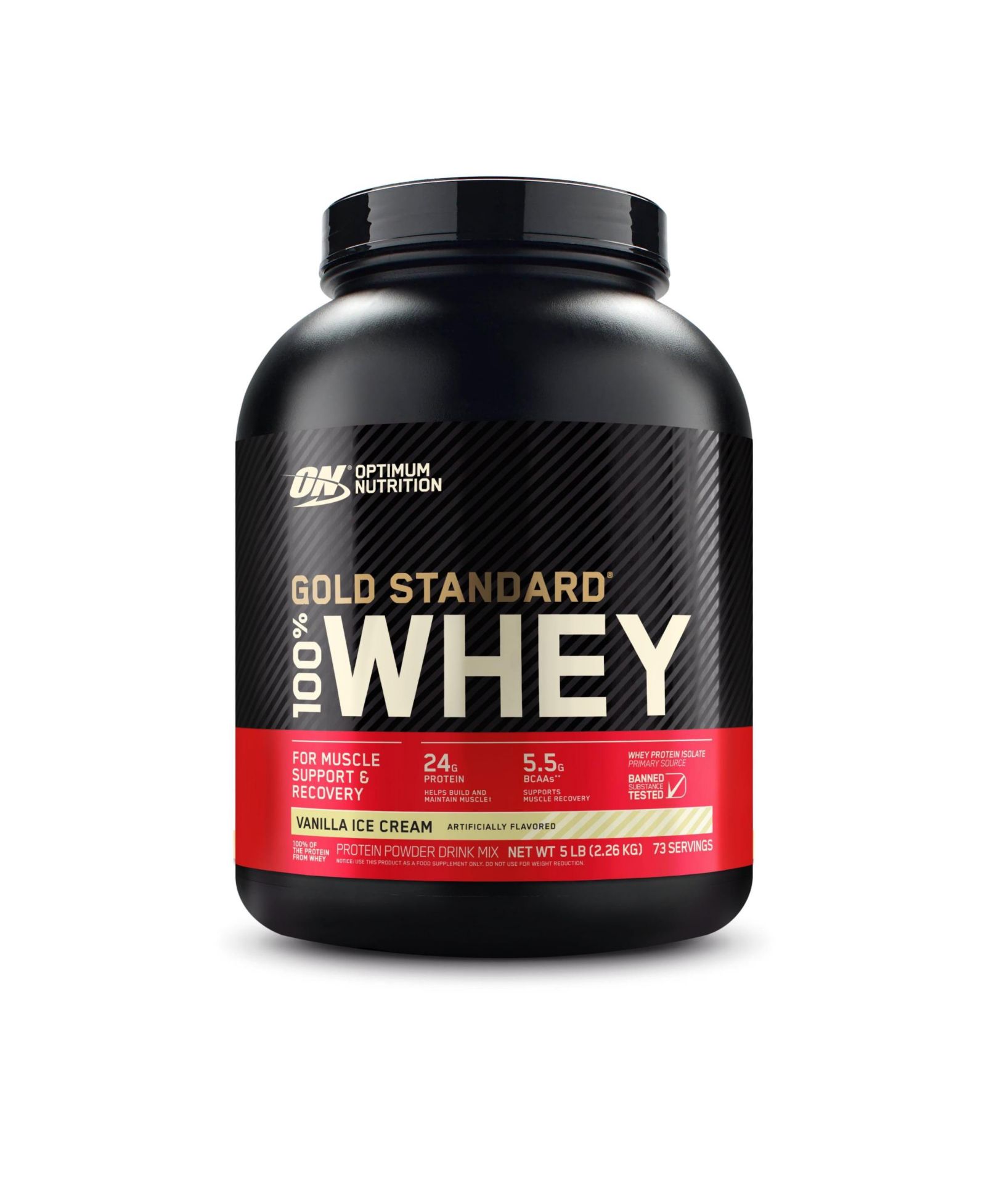 Сывороточный протеин Optimum Nutrition Gold Standard 100% Whey Protein Powder, 5 lb