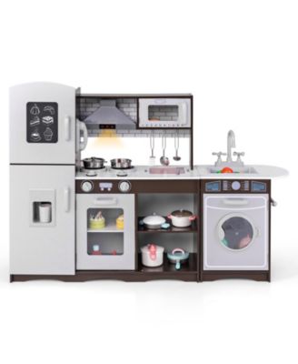 Corner Kids Play Kitchen Set with Lights, Sounds and Storage, Ages 3+