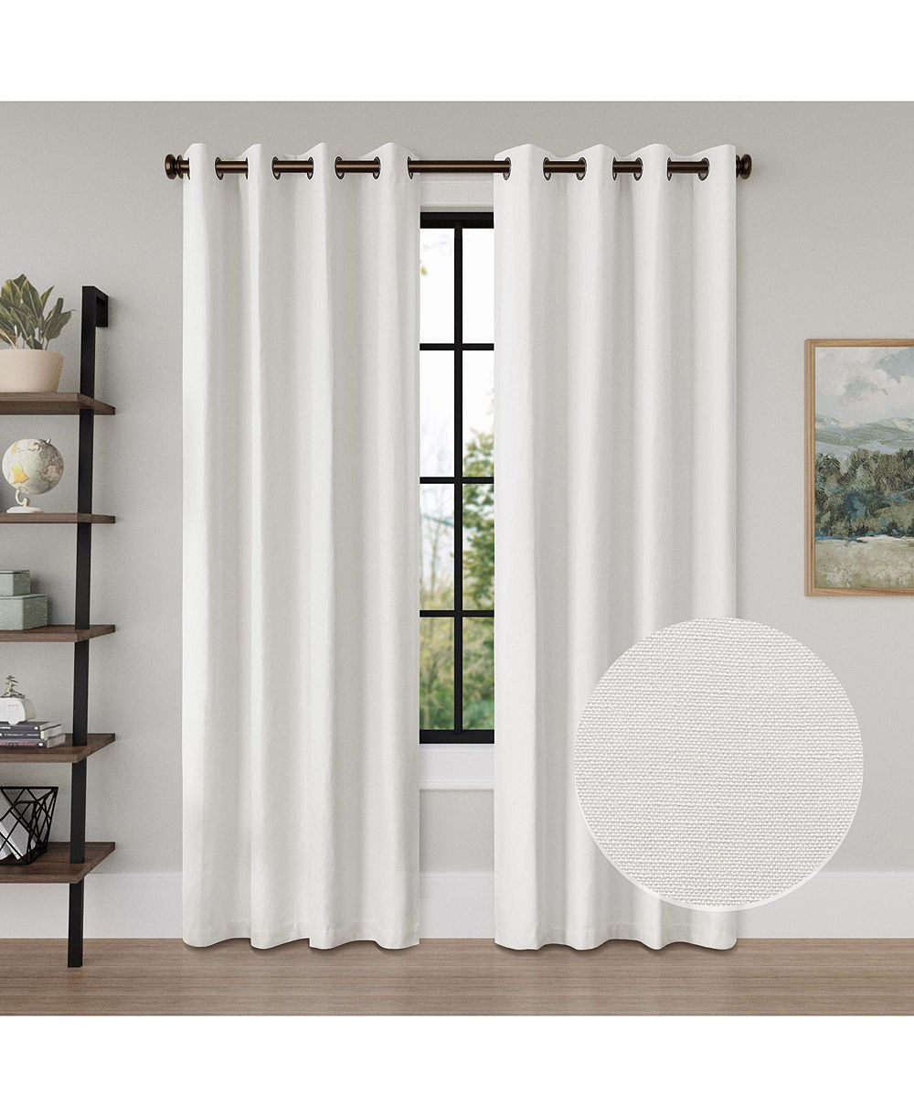 Комплект штор Awesome Home Linen Texture Blackout с люверсами (2 панели)