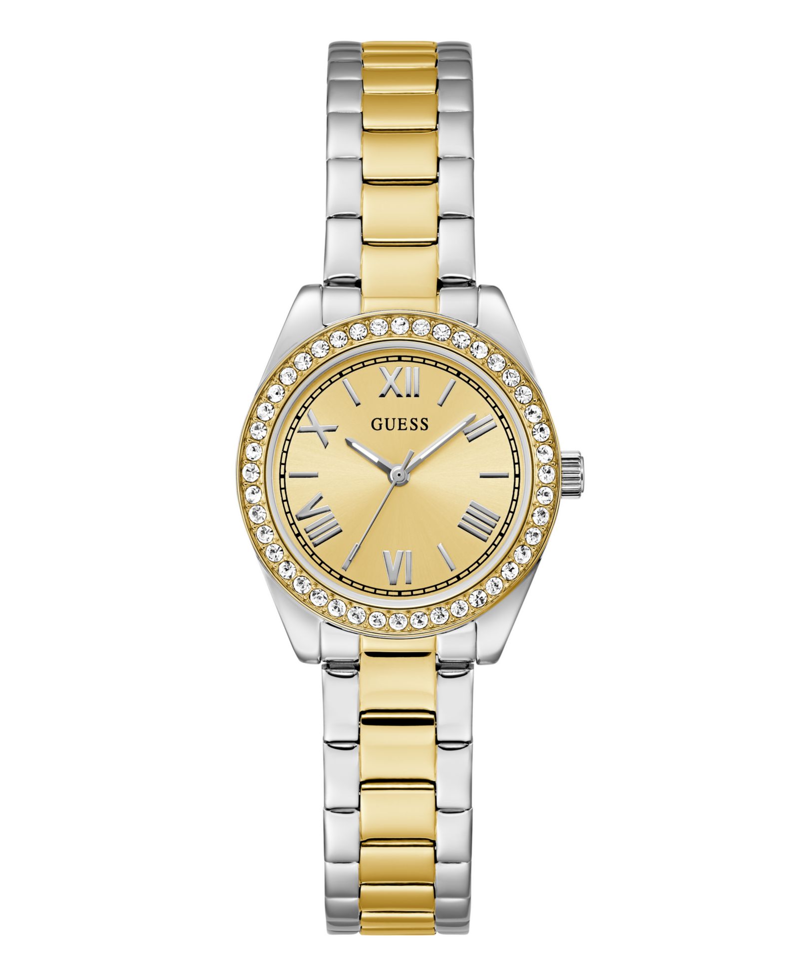 GUESS Женские аналоговые часы из двухцветной нержавеющей стали, 30 mm