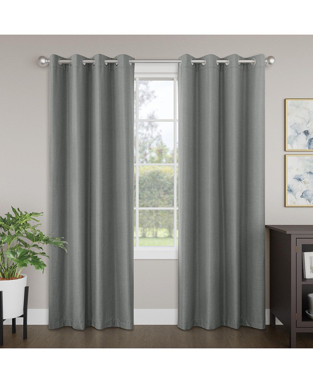 Парные шторы Awesome Home Brushed Serengeti Stria 100% Blackout
