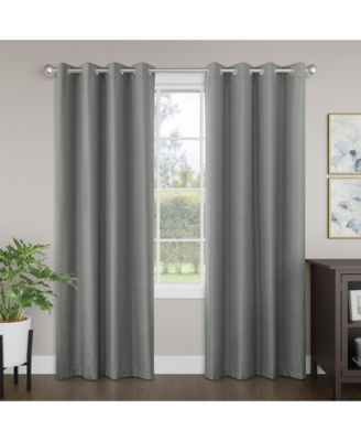 Awesome Home Brushed Serengeti Stria 100% Blackout Grommet Pair (2 panels)