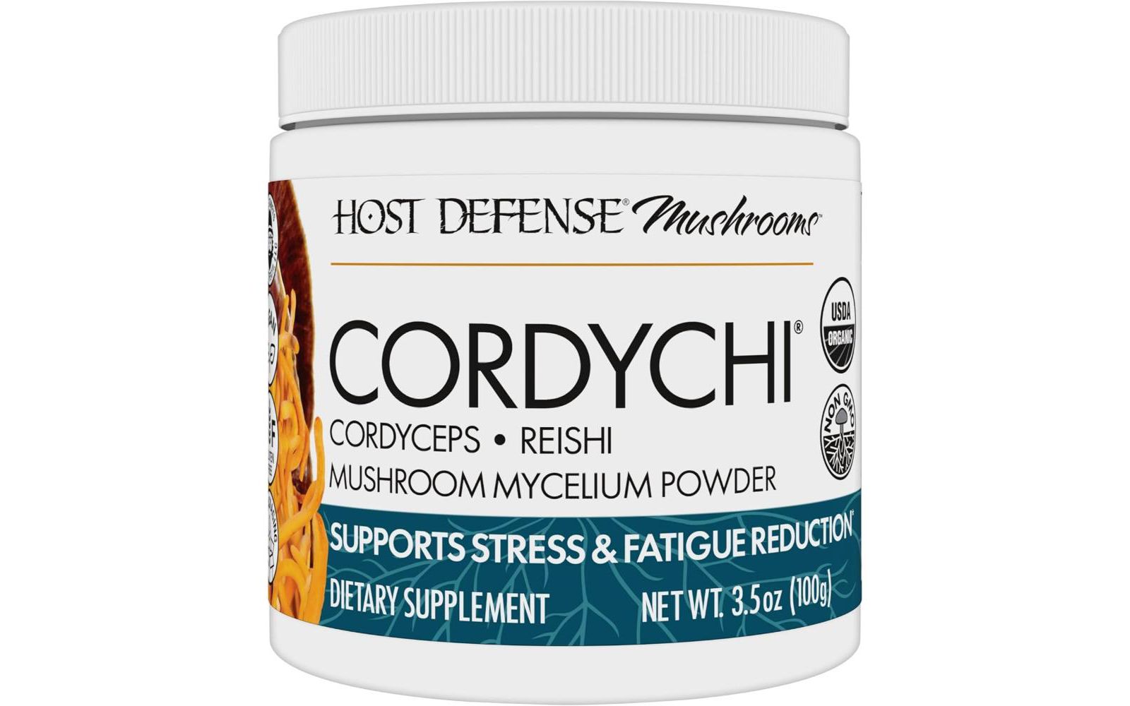 Host Defense добавка CordyChi Powder для энергии и поддержки иммунитета, экстракт грибов кордицепс и рейши, 3.5 oz (66 порций)