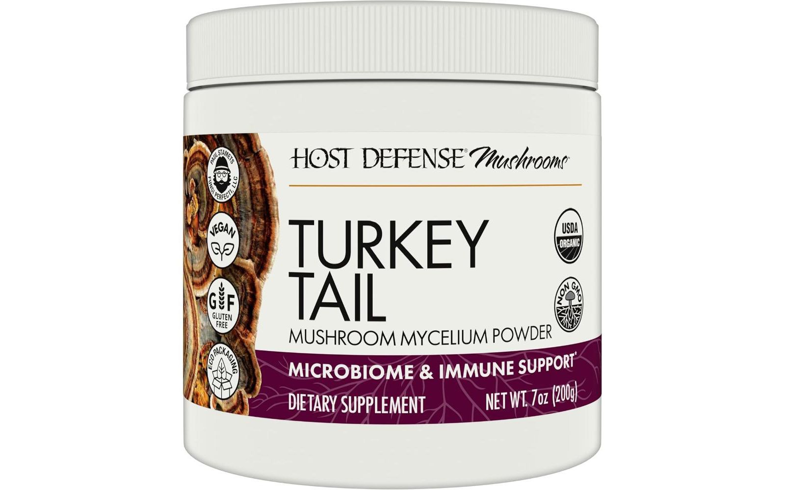 Host Defense порошок грибов Turkey Tail для поддержки иммунитета и пищеварения 7 oz