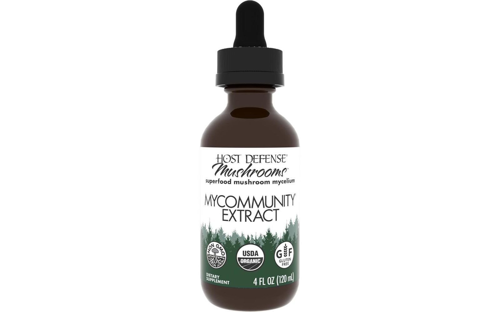 Host Defense MyCommunity Extract - 17 Species Blend Mushroom Supplement for Immune Support 4 fl oz (120 Servings)