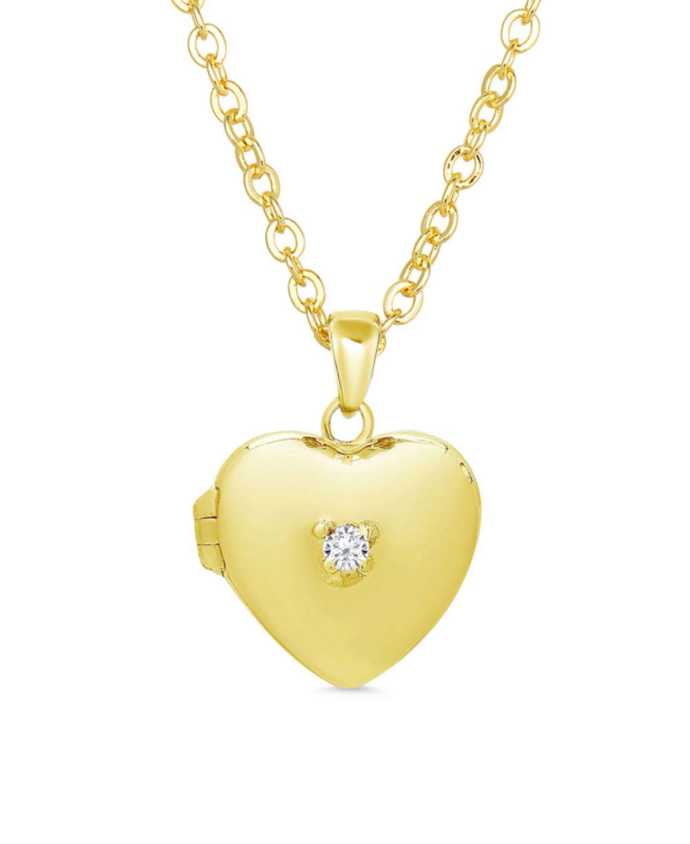 Подвеска-кулон Lily Nily 18K Gold Plated CZ Heart для девочек