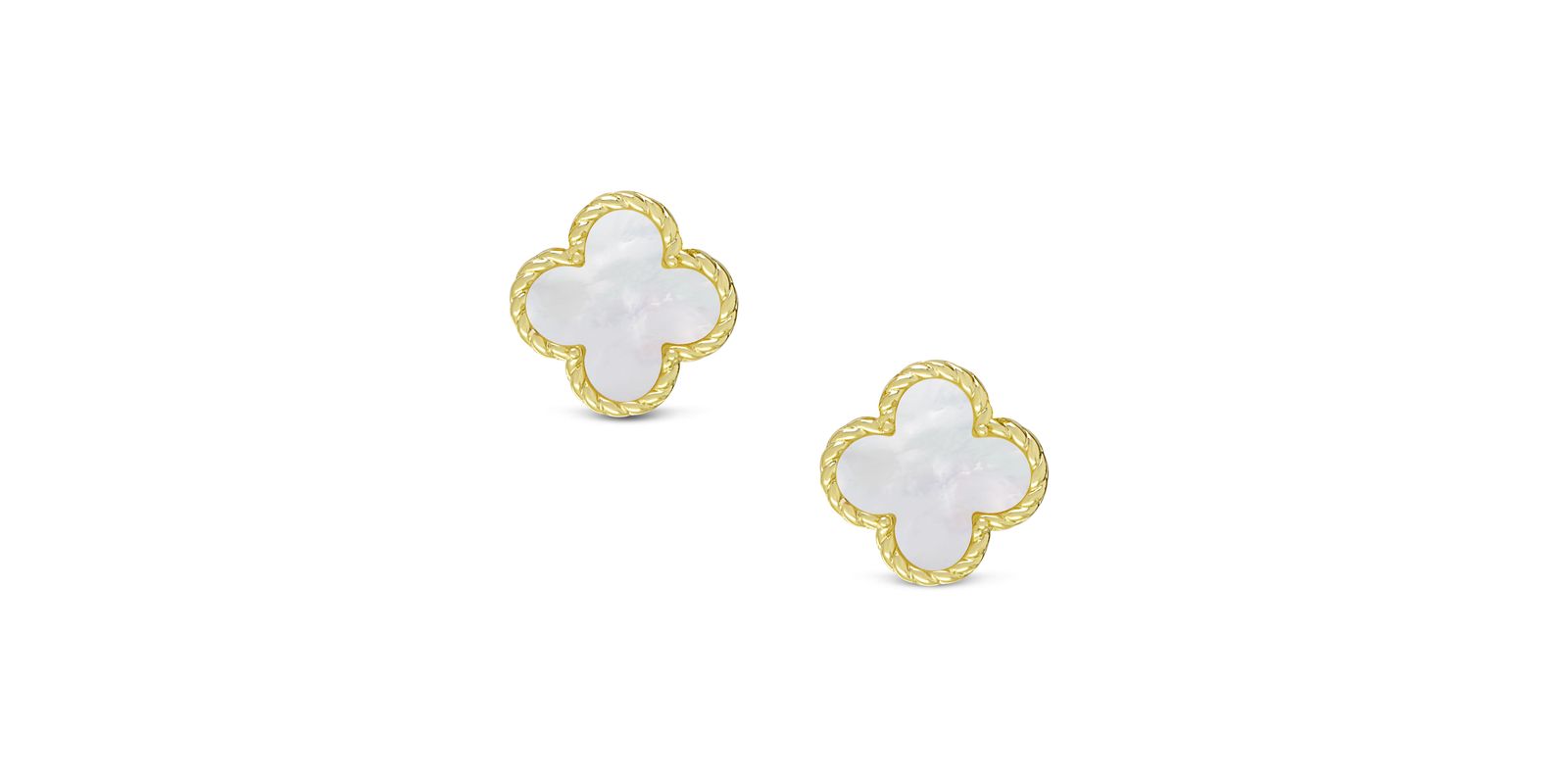 Серьги Lily Nily Girls Mother of Pearl Clover Stud