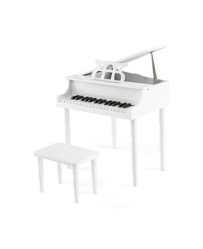 Hongge 30-Key Wood Toy Grand Piano Music Learning, 3-Piece Set, Ages 3-9