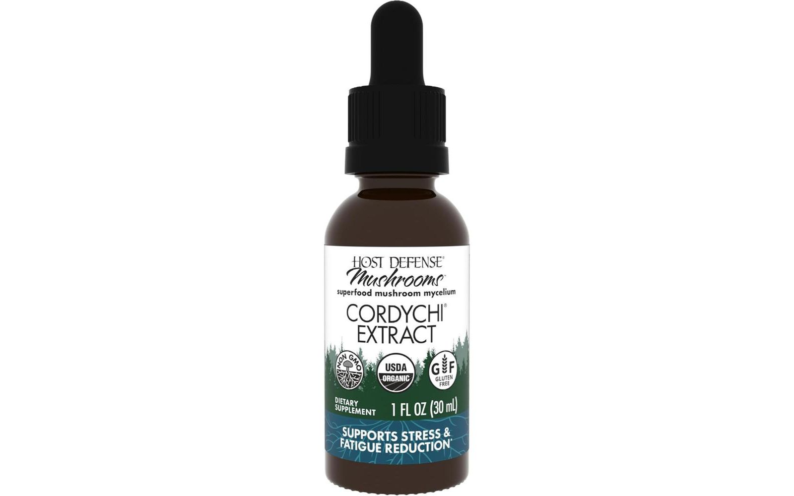 Добавка Host Defense CordyChi Extract для расслабления и поддержки дыхательной системы, 1 fl oz (30 Servings)