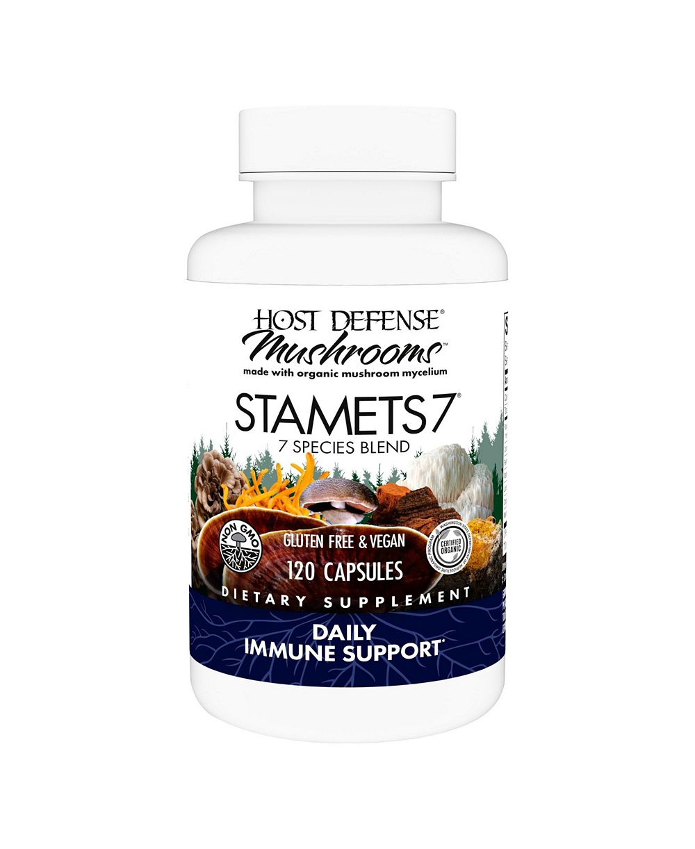 Host Defense Stamets 7 - 7 Species Blend - Mushroom Supplement for Immune Support - Includes Royal Sun Blazei, Cordyceps, Reishi, Maitake, Lion's Mane, Chaga & Mesima