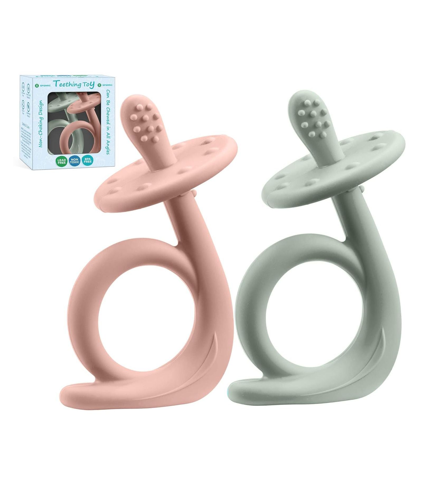 Игрушки для прорезывания зубов Sperric Baby Girls, 100% Food-Grade Silicone