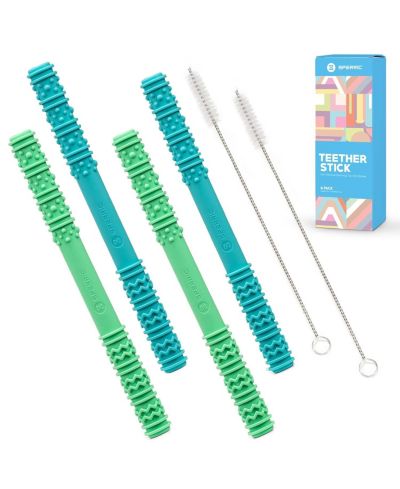 Sperric Baby Hollow Teething Tubes - Силиконовые грызунки для младенцев (Blue)