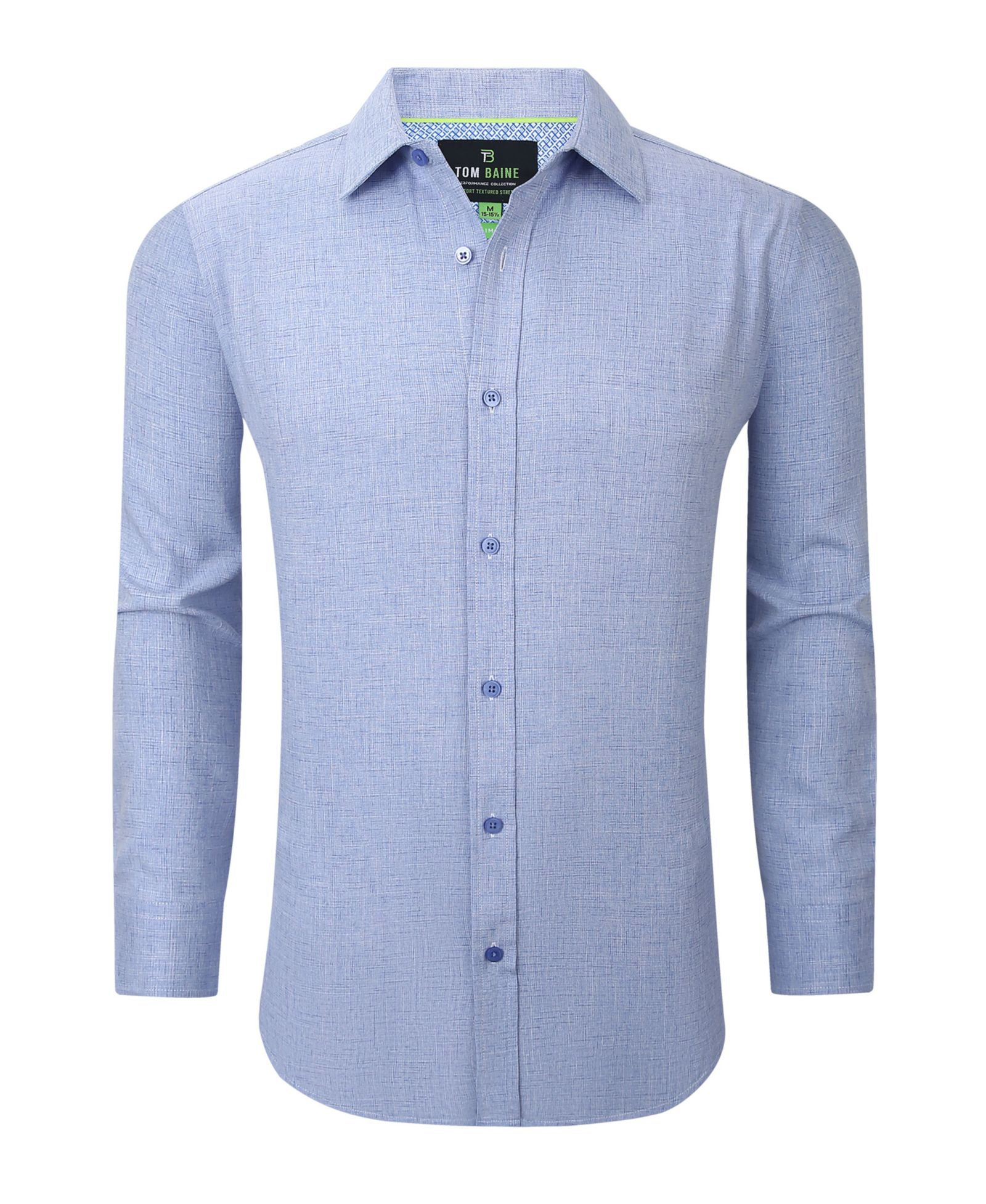Рубашка Tom Baine Men's Four-Way Stretch Solid Textured Button Down