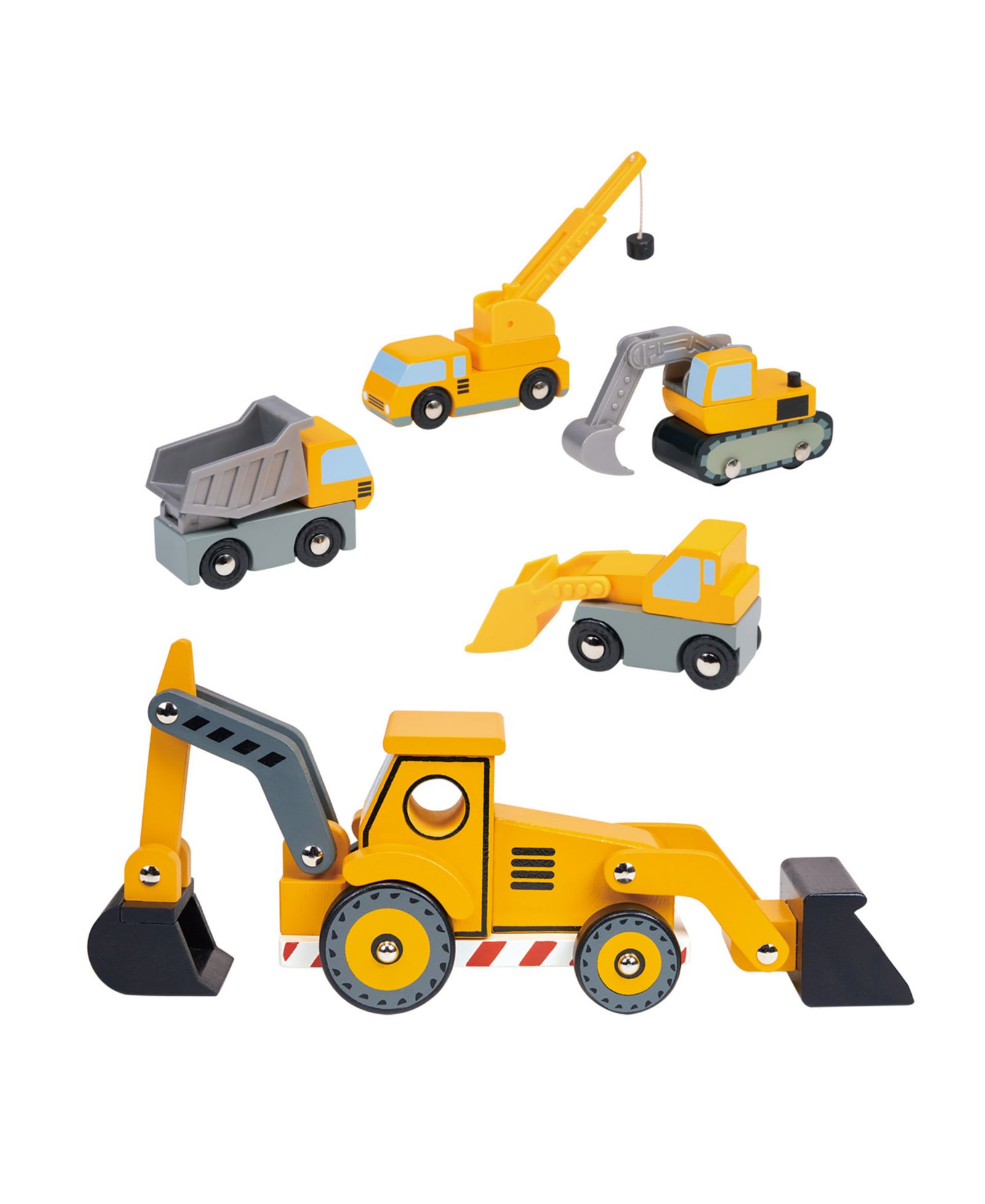 Набор игрушечных строительных машин Mentari Toys Construction Vehicles Bundle