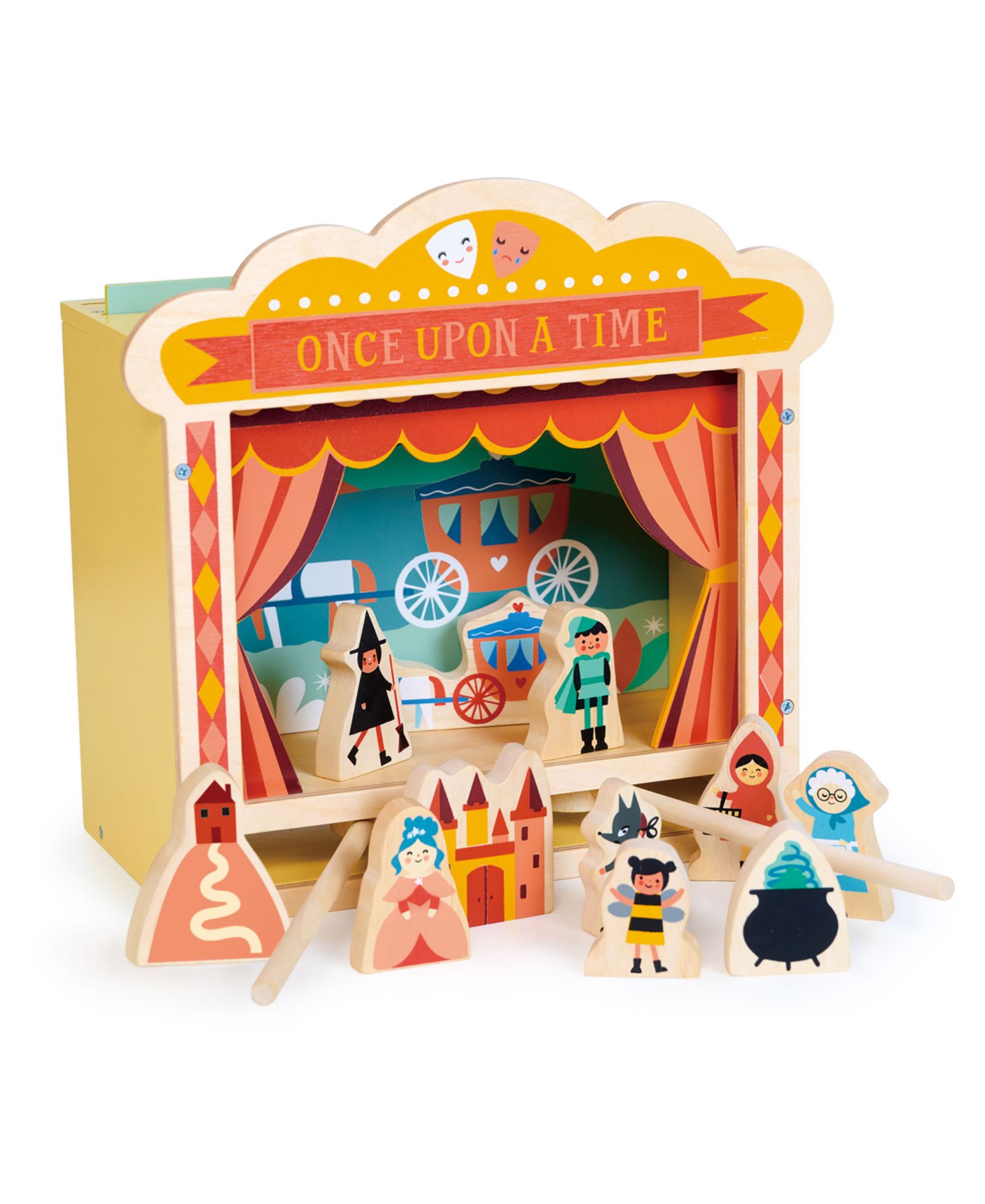 Mentari Toys деревянный кукольный театр