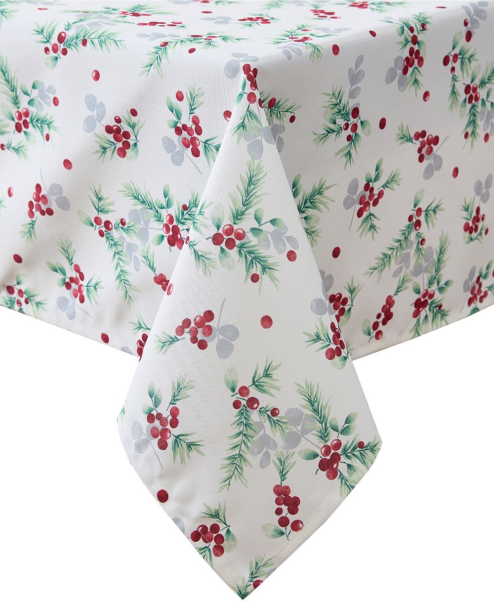 Laura Ashley Easy Care Holiday Tablecloth, 60" x 120"
