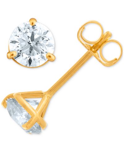 Серьги-гвоздики Certified Near Colorless Diamond 1 ct. t.w. в 18k Gold