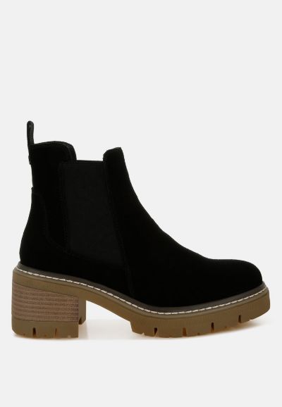 Женские ботильоны Rag and Co Womens Vostok Suede Chunky Chelsea