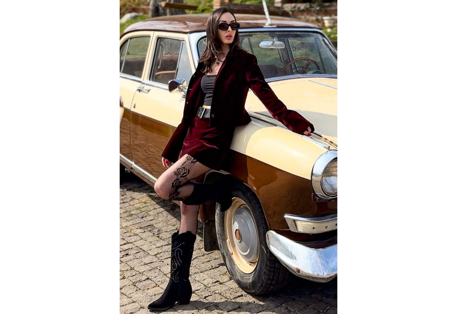 Rag and Co Womens Lariat Studs Embellished Cowboy Boots