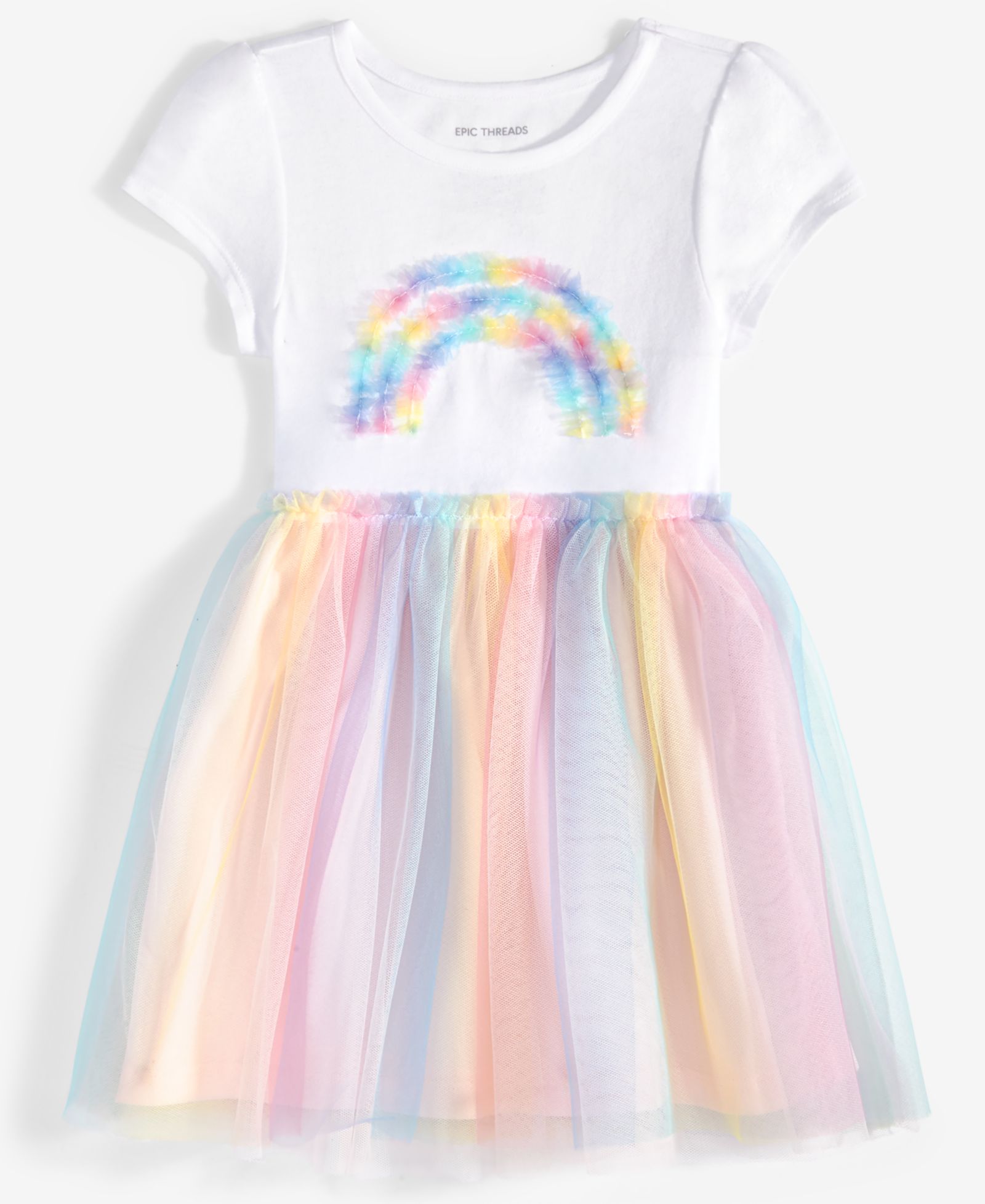 Epic Threads Детское платье Tutu Rainbow для малышей 2T-4T