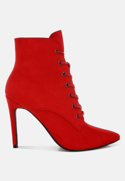 London Rag Womens Agmati Lace Up Stiletto Boots