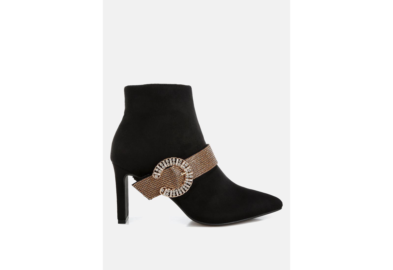 Rag and Co Womens Asagao Diamante and Rhinestones Strap Boots
