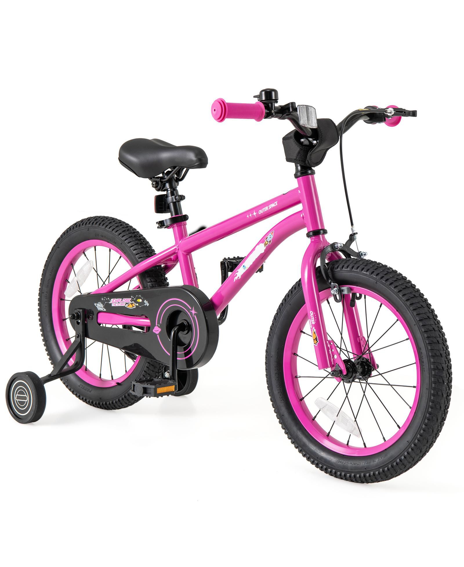 HONGGE 16 Inch Kids Bike Adjustable with Removable Training Wheels