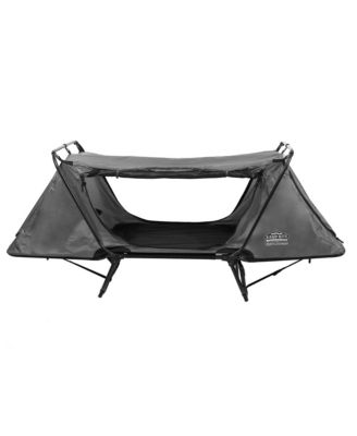 Kamp-Rite Original Quick Setup 1 Person Elevated Cot, Lounge Chair, and Tent, Gray