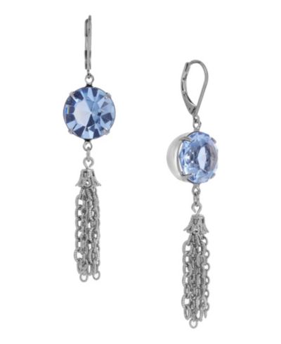 Серьги-подвески 2028 Round Crystal Tassel Drop