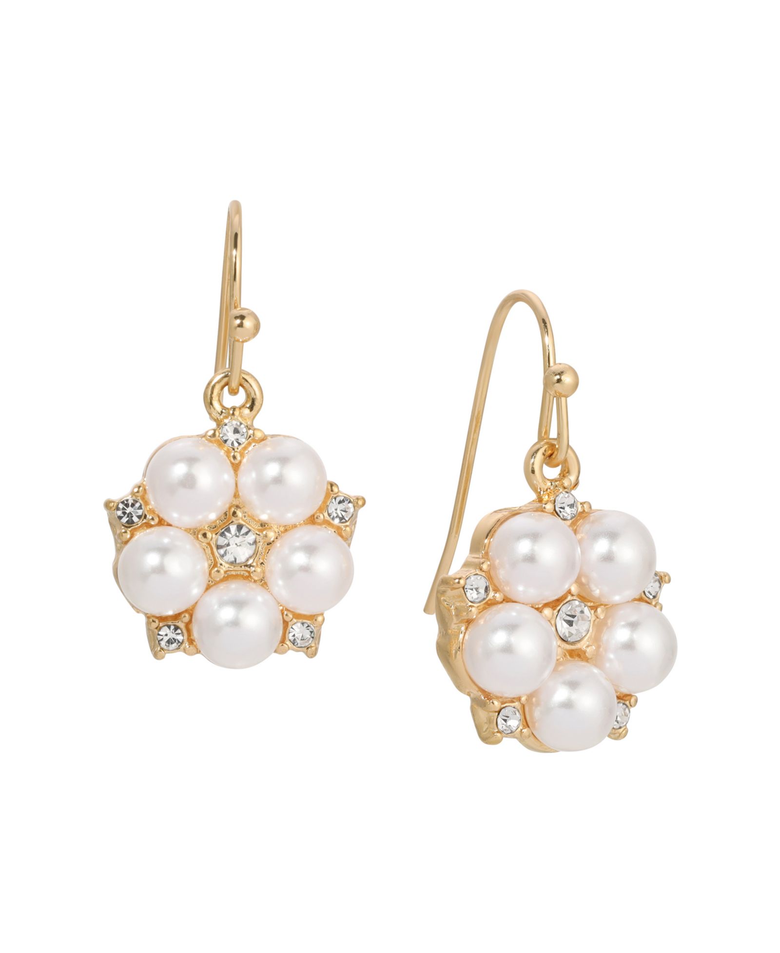 Серьги-подвески 2028 Crystal Accent Flower Drop