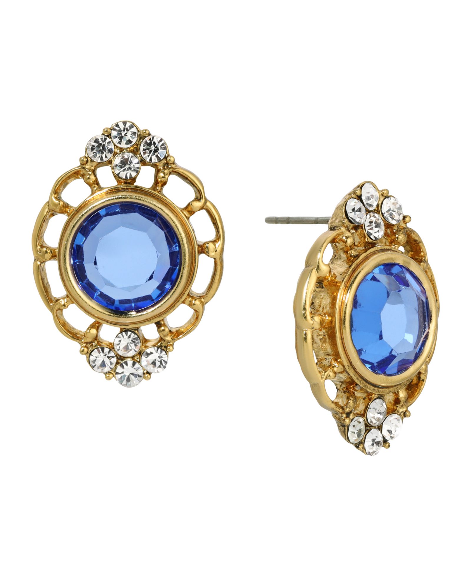 Серьги-гвоздики 2028 Crystal Filigree Button