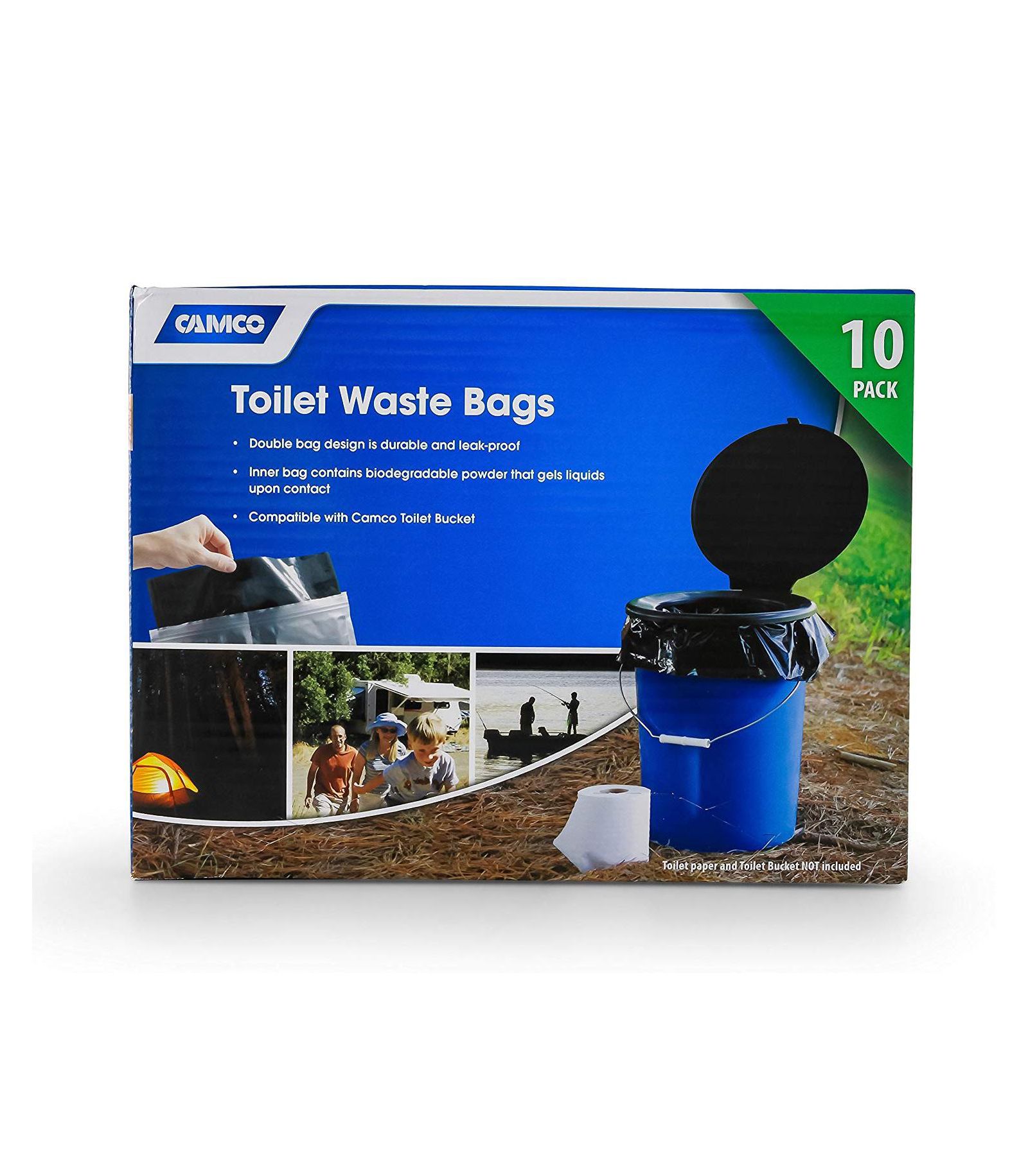 Набор из 10 мешков для кемпинга Camco Leak Proof, Black