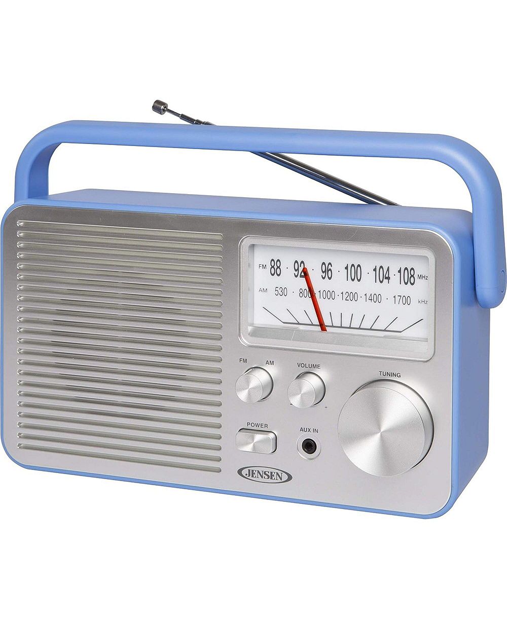 JENSEN MR-750BL Blue Portable AM/FM Radio