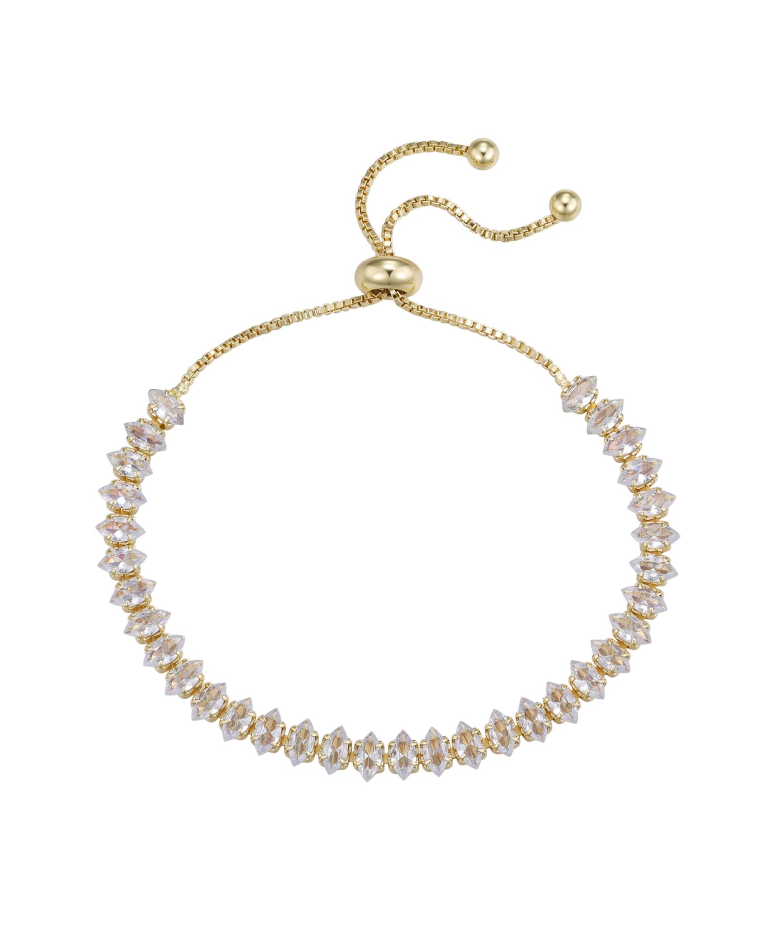 Macy's Cubic Zirconia Marquise Adjustable Bracelet