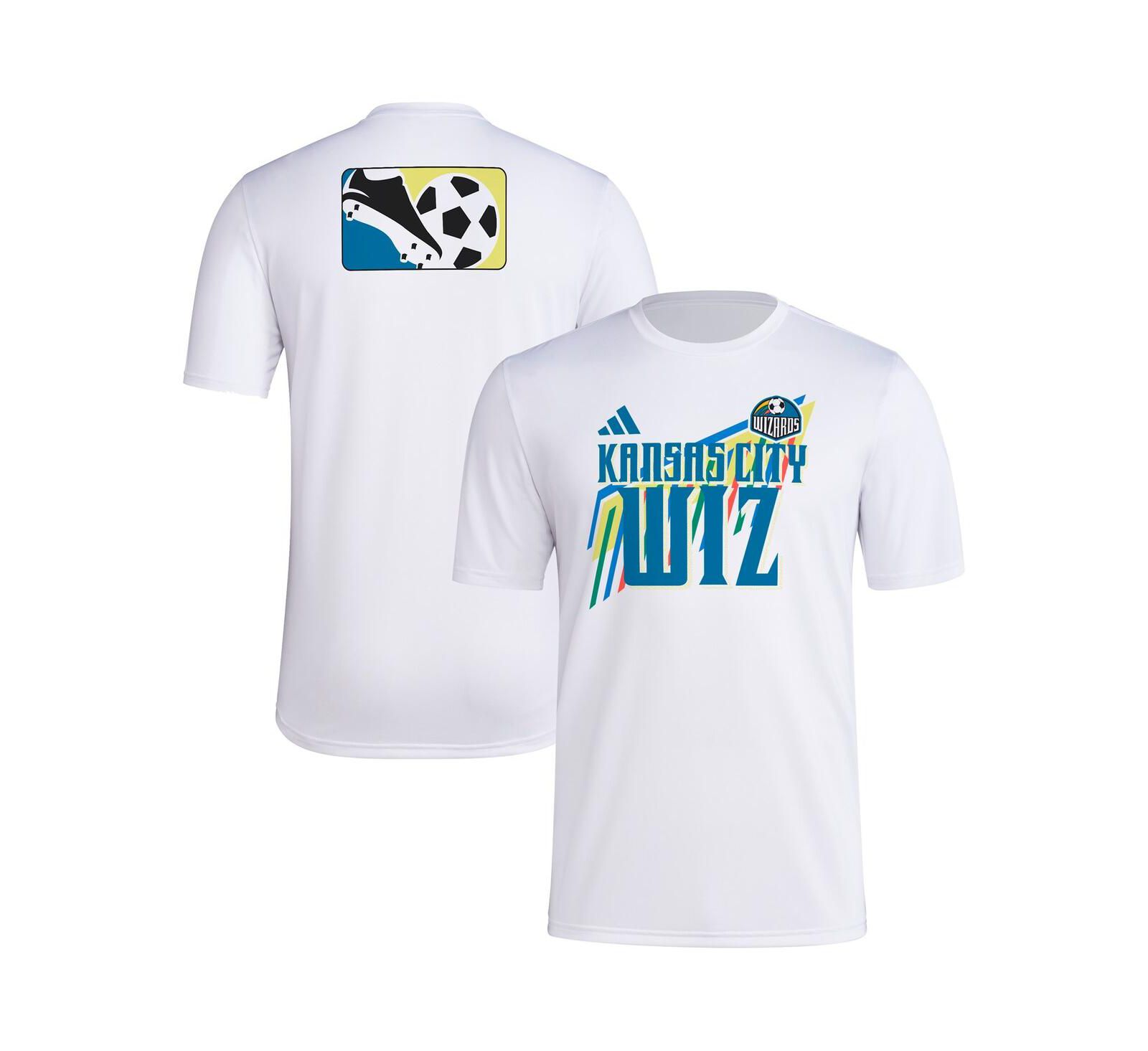 Adidas Men's White Sporting Kansas City 2024 Jersey Hook Pre-Match T-Shirt