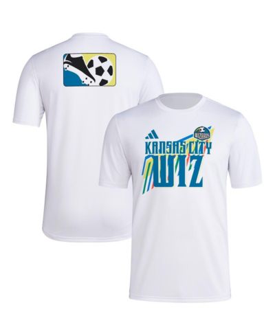 Adidas Men's White Sporting Kansas City 2024 Jersey Hook Pre-Match T-Shirt